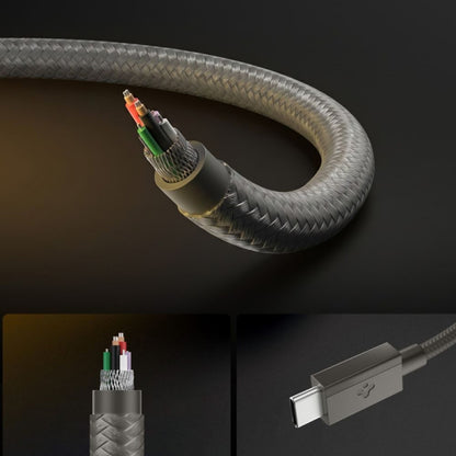 USB-C Data- och Laddningskabel - USB-C Spigen EB6015CC, 60W, 1,5m, Grå ACA10418