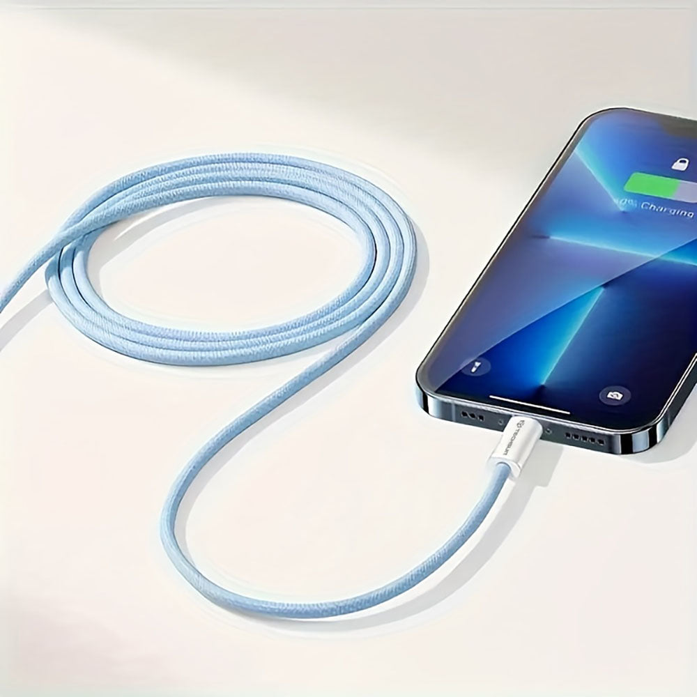 USB-C Data- och Laddningskabel - USB-C Techsuit PCB114D, 60W, 1m, Blå