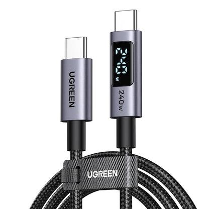 USB-C Data- och Laddningskabel - USB-C UGREEN 65866 Display, 240W, 1m, Grå