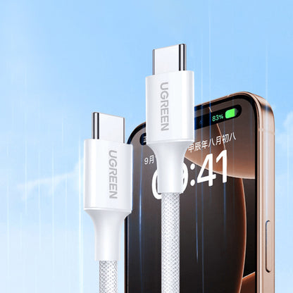 USB-C till USB-C Data- och Laddningskabel UGREEN L501, 60W, 2m, Grå