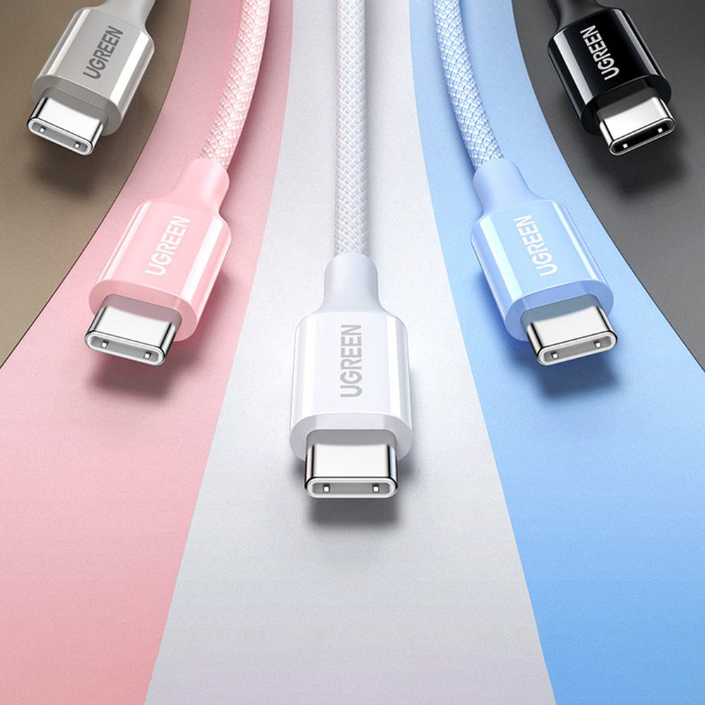 USB-C till USB-C Data- och Laddningskabel UGREEN L501, 60W, 2m, Grå