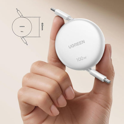 USB-C Data- och Laddningskabel - USB-C UGREEN L531, 100W, 1m, Vit