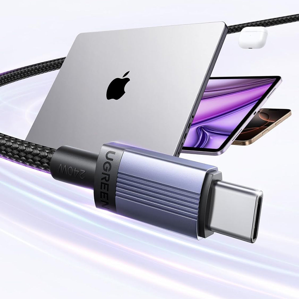 USB-C Data- och Laddningskabel - USB-C UGREEN L532, 240W, 0.5m, Grå