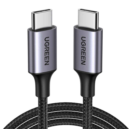 USB-C till USB-C-kabel för data och laddning UGREEN US261 (50152), 60 W, 2 m, grå