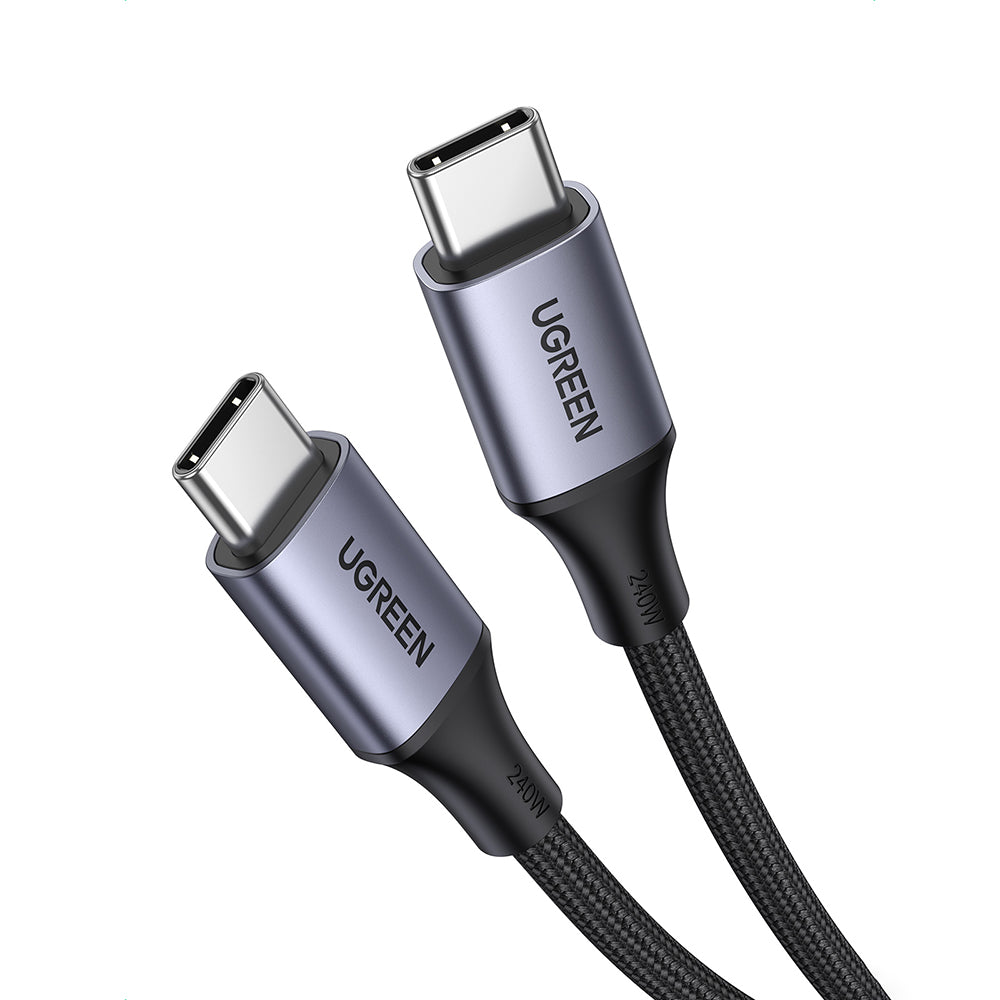 USB-C till USB-C data- och laddningskabel UGREEN US535, 240W, 1m, Grå