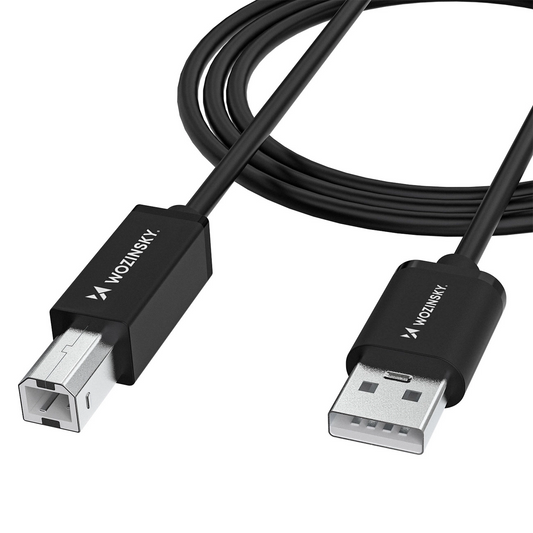 Skrivarkabel WZK WKDDY3S, USB-A - USB-B, 2m, Svart