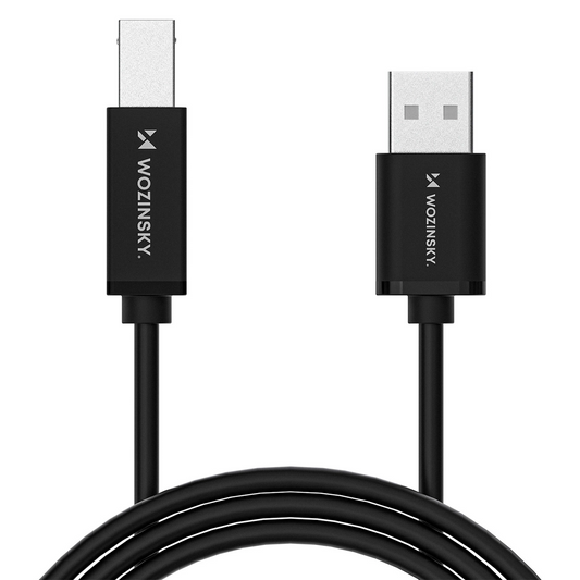 Skrivarkabel WZK WKDDY3S, USB-A - USB-B, 2m, Svart