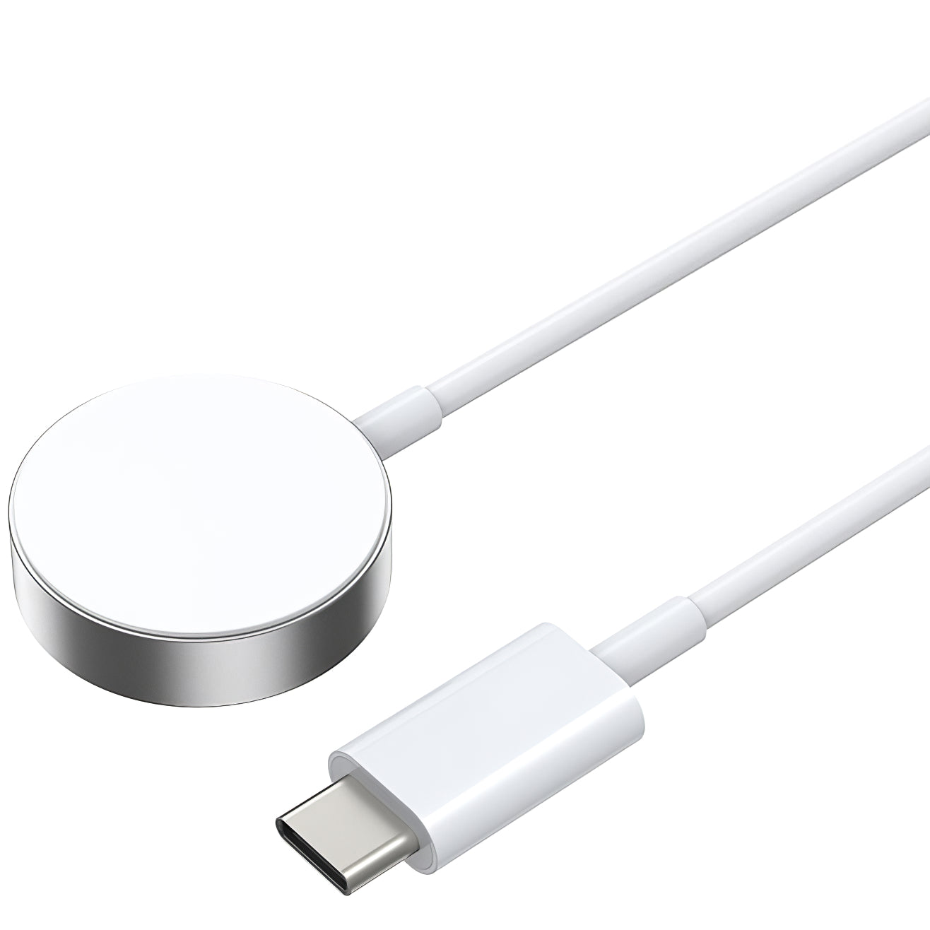 Trådlös laddare BWOO WL-18 för Apple Watch Series, USB-C, Vit