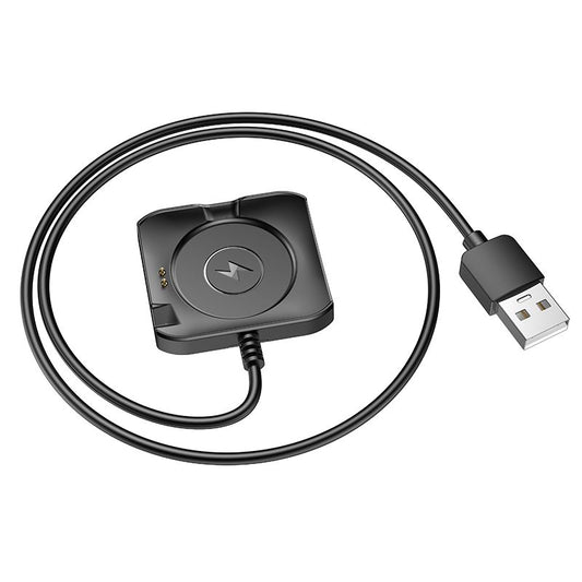 Laddningskabel för Smartwatch HOCO Y28, USB-A, Svart