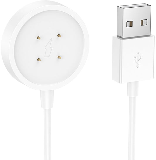 Laddningskabel för Smartwatch HOCO Y24, USB-A, Vit