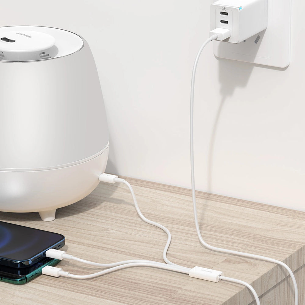 USB-A - Lightning / microUSB / USB-C Baseus Superior 3in1 Series laddningskabel, 20W, 1m, Vit P10320105221-00