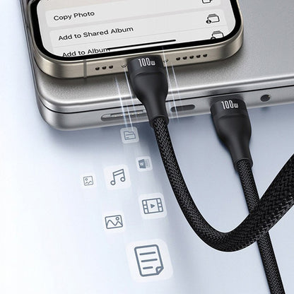 USB-C - Lightning laddningskabel / 2 x USB-C Baseus Flash Series III 3in1, 100W, 1.5m, Svart P10377502111-00