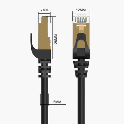 Orico PUG-C7 nätverkskabel, UTP, Cat7, 2m, svart