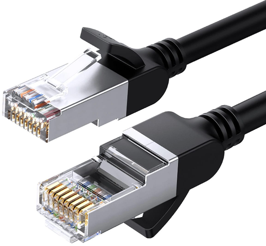 UGREEN NW101 Flat nätverkskabel, UTP, Cat6, 0.5m, Svart