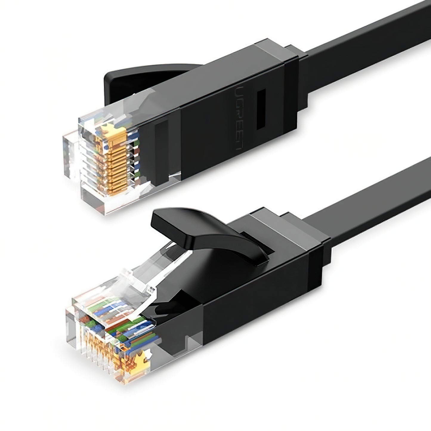 UGREEN NW102 Flat nätverkskabel, UTP, Cat6, 2m, Svart