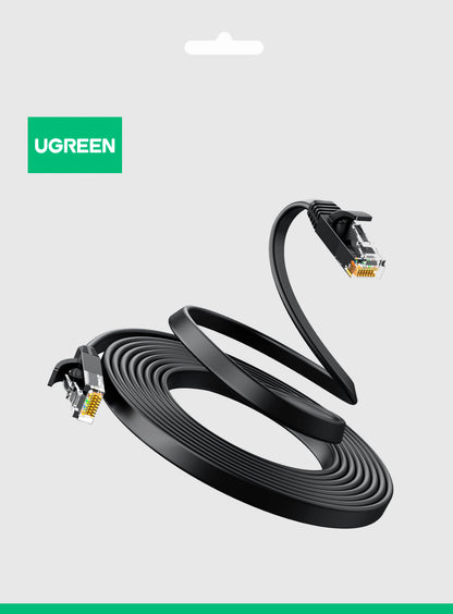 UGREEN NW102 Flat nätverkskabel, UTP, Cat6, 3m, Svart