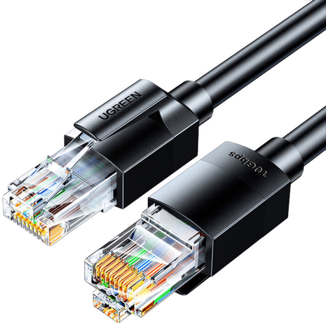 UGREEN NW315 nätverkskabel, UTP, Cat6A, 1m, svart