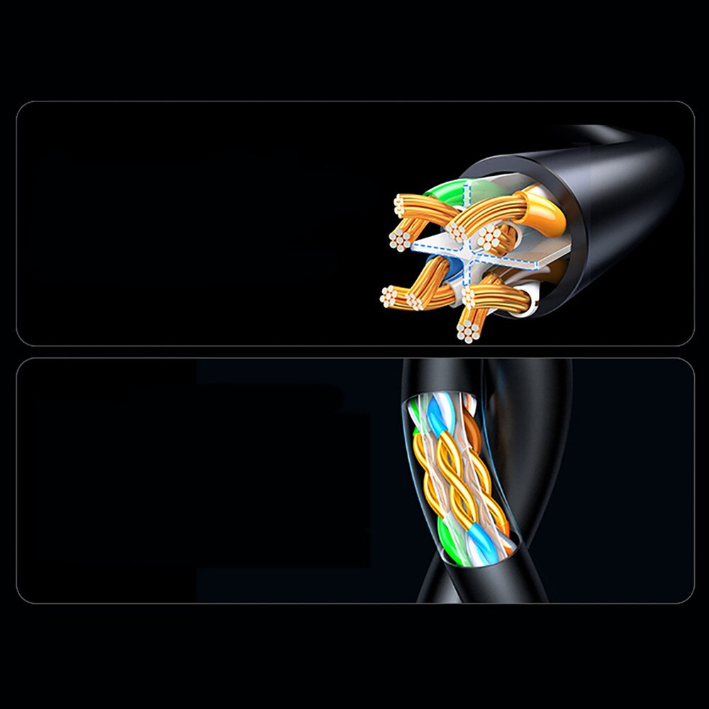 UGREEN NW316 nätverkskabel, UTP, Cat6, 8m, Svart