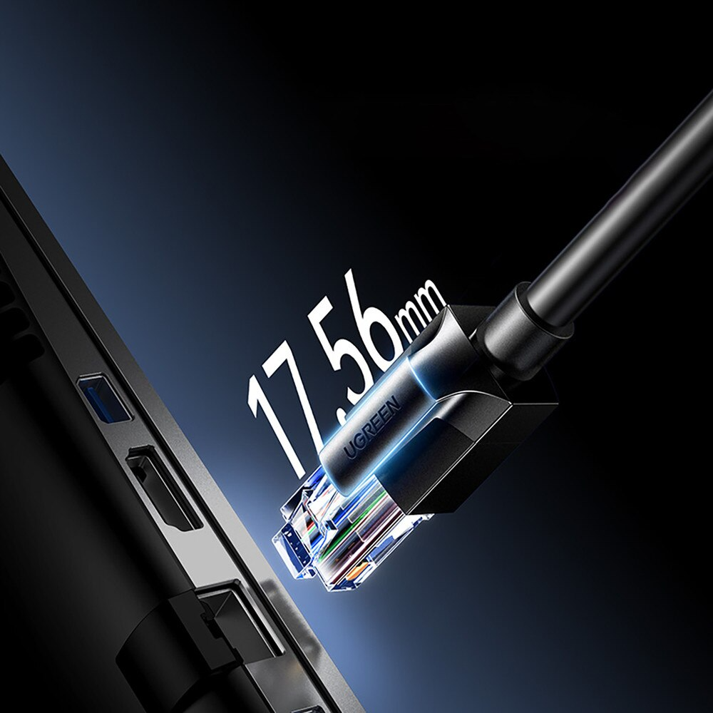 UGREEN NW316 nätverkskabel, UTP, Cat6, 8m, Svart