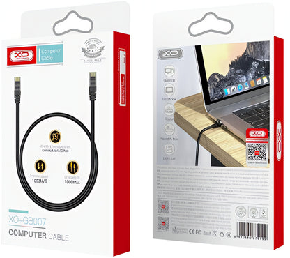 Nätverkskabel XO Design GB007, UTP, Cat6, 1m, Svart