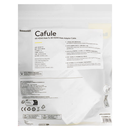 Baseus Cafule videokabel, HDMI - HDMI, 4K, 2m, Svart CADKLF-F01