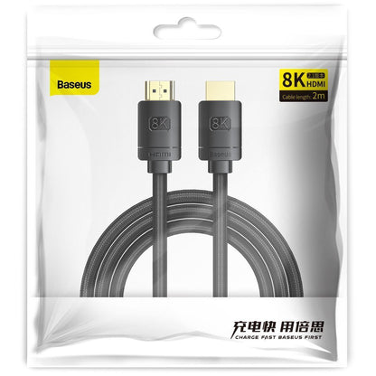 Baseus High Definition Video Cable, HDMI - HDMI, 8K, 2m, Black CAKGQ-K01