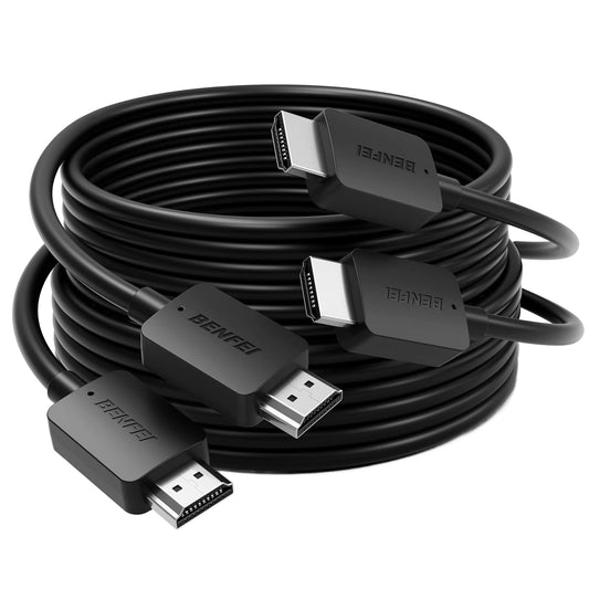 Benfei videokabel, HDMI - HDMI, 8K, 1,8 m, Set om 2 stycken, Svart