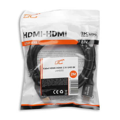 LTC Gold videosladd, HDMI - HDMI, 8K, 2m, svart