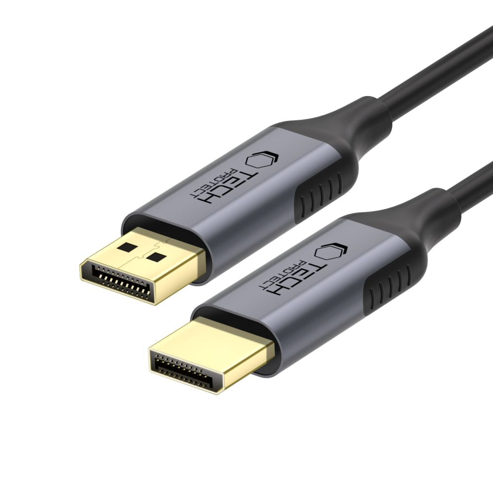 Tech-Protect Ultraboost videokabel, DisplayPort - DisplayPort, 4K, 2m, Svart
