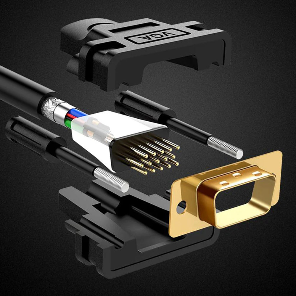 UGREEN VG101 videosladd (11633), VGA - VGA, 10m, svart