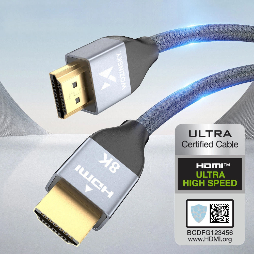 WZK Ultraboost videokabel, HDMI - HDMI, 8K, 3m, Grå WHDMI-30 WHDMI-30 