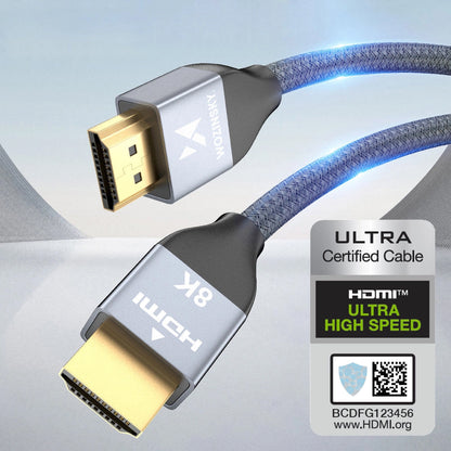 WZK Ultraboost videokabel, HDMI - HDMI, 8K, 3m, Grå WHDMI-30 WHDMI-30 