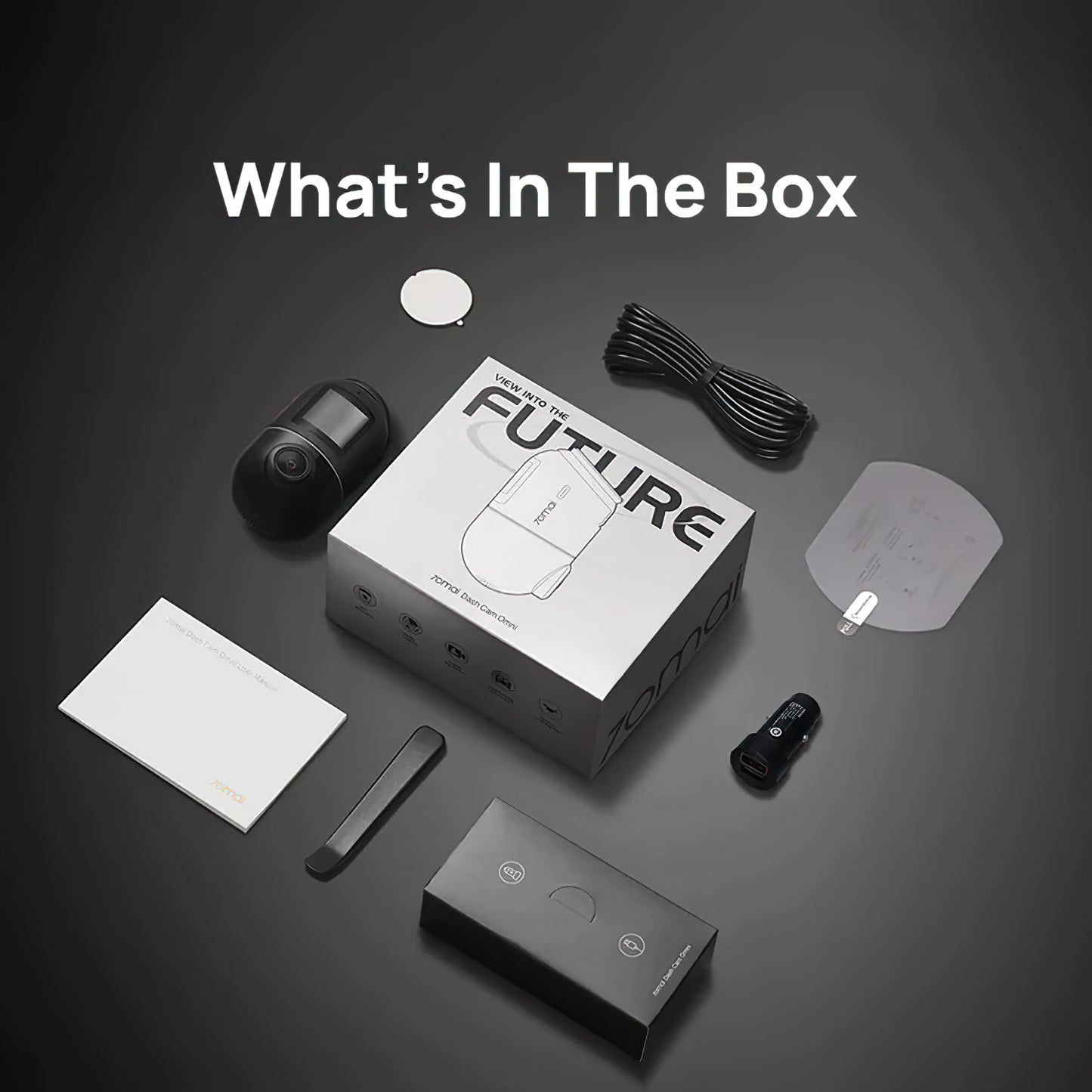 Bil Kamera 70mai Dash Cam Omni 360 X200, 1080P, 64Gb, Wi-Fi, GPS, AI, Röstkontroll, Display 1.2inch X200-64-BK