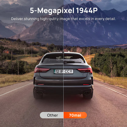 Bil Kamera Fram Bak 70mai Dash Cam A510, 3K, GPS, Wi-Fi, Display 2 tum