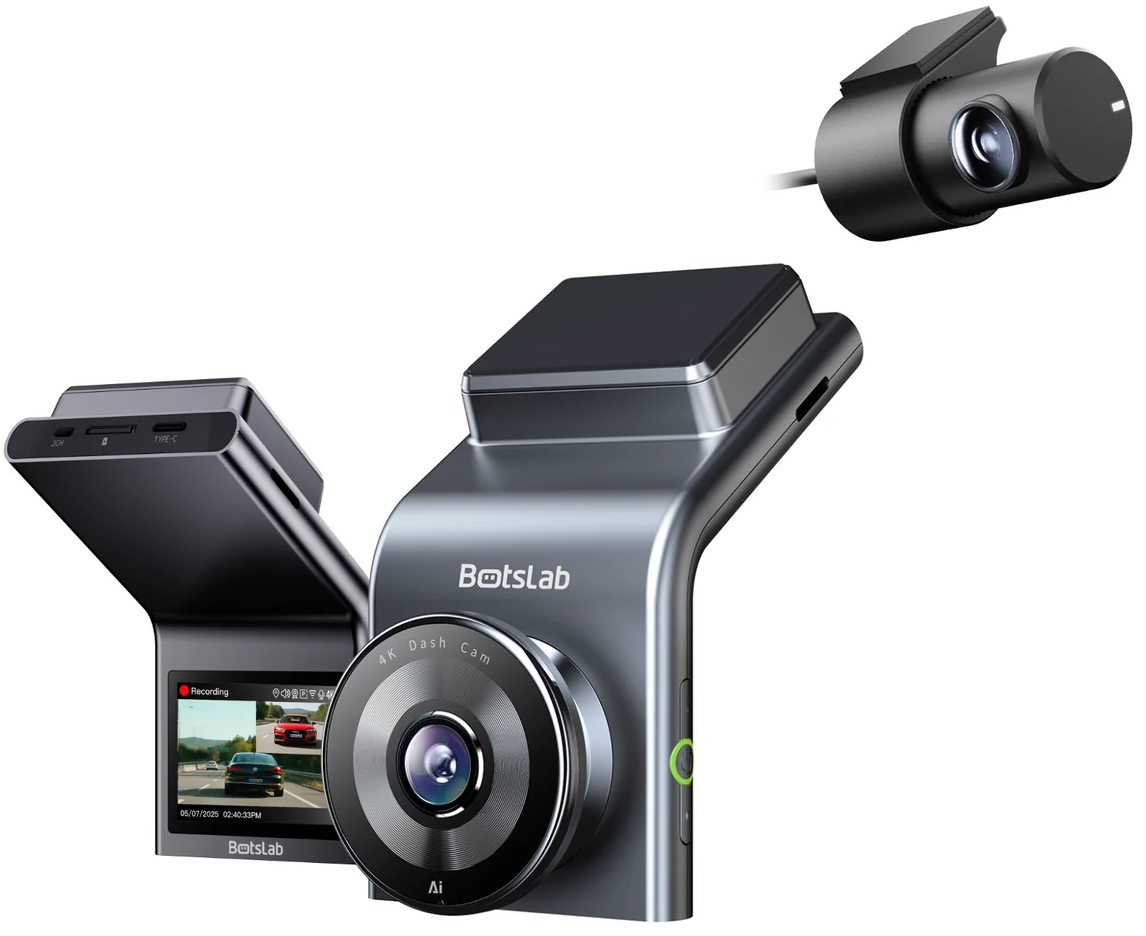 Fram- och bakre bilkamera Botslab G300H Plus, 4K, Wi-Fi, GPS, 2,4-tums display