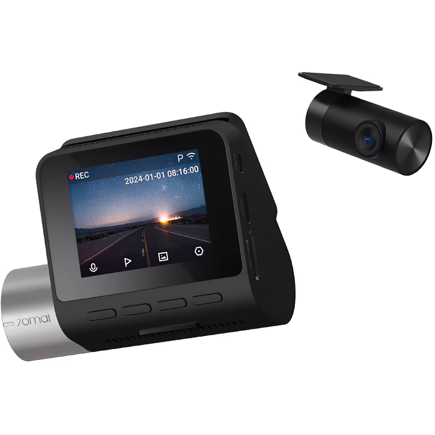 Bil Kamera Fram Bak 70mai Dash Cam A510, 3K, GPS, Wi-Fi, Display 2 tum