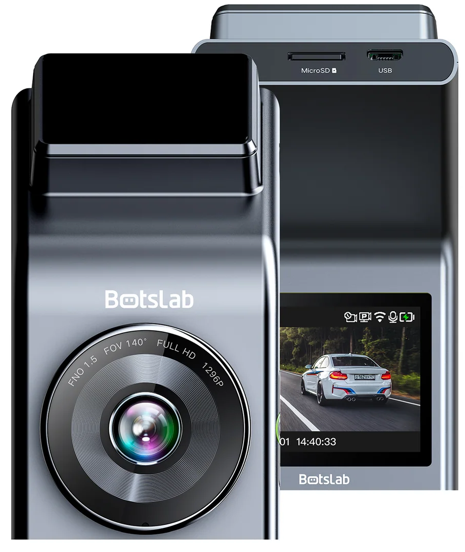 Fram- och bakre bilkamera Botslab G300H Plus, 4K, Wi-Fi, GPS, 2,4-tums display