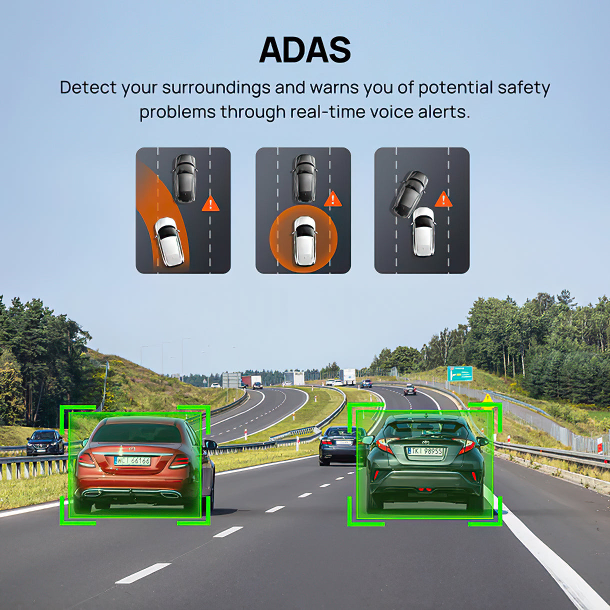 Bil Kamera Fram Bak 70mai Dash Cam A510, 3K, GPS, Wi-Fi, Display 2 tum