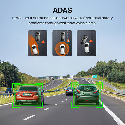 Bil Kamera Fram Bak 70mai Dash Cam A510, 3K, GPS, Wi-Fi, Display 2 tum