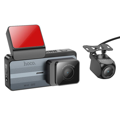 Bil Kamera Fram och Bak HOCO DV12, 2K, Wi-Fi, GPS, Display 3.69 tum