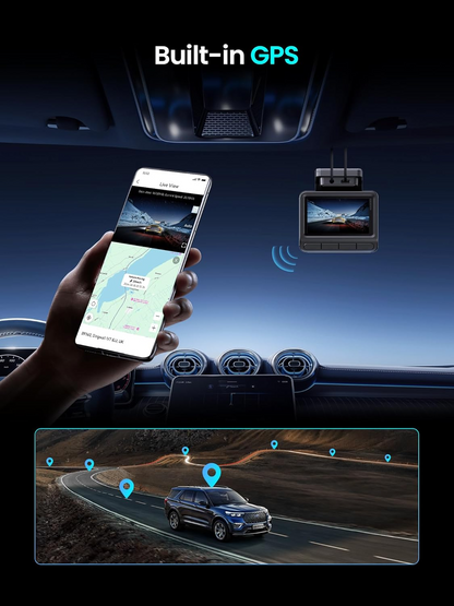 Bil Kamera Fram Bak DDPAI Z50 Pro Dual, 4K, Wi-Fi, GPS, Display 3 tum
