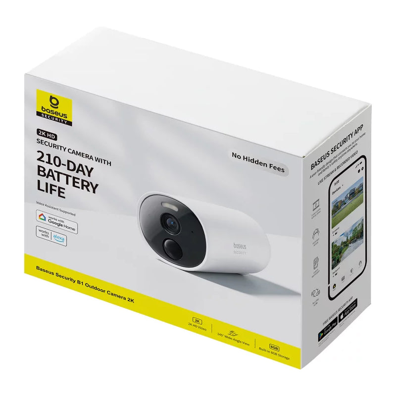 Baseus B1 övervakningskamera, Wi-Fi, 2K, IP67, Utomhus S0SV002130