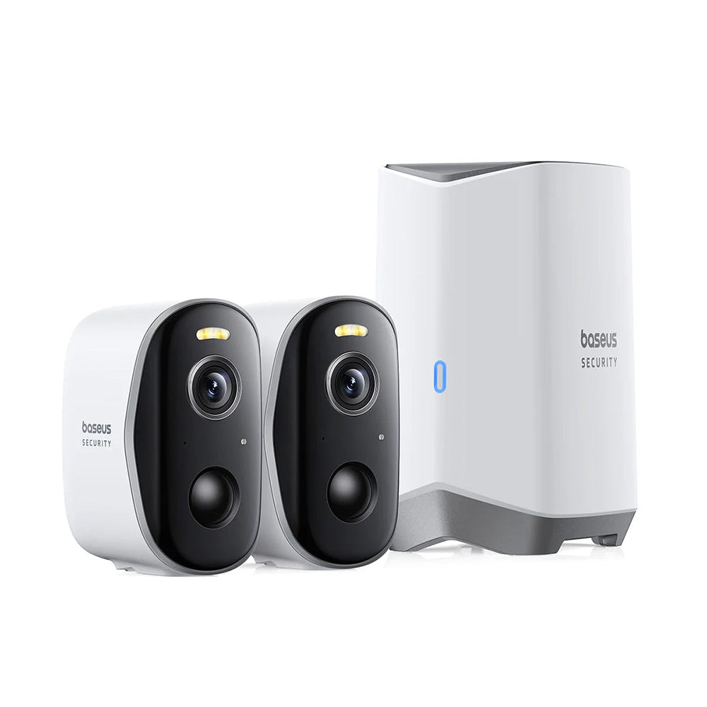 Baseus N1 övervakningskamera, Wi-Fi, 2K, IP67, Utomhus, Set med 2 stycken A00061900113-01