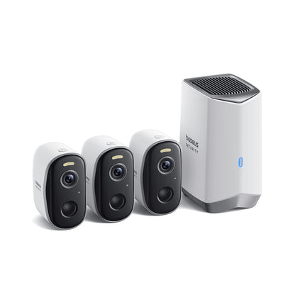 Baseus N1 övervakningskamera, Wi-Fi, 2K, IP67, Utomhus, Set med 3 stycken S0TW022131
