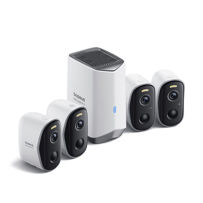 Baseus N1 övervakningskamera, Wi-Fi, 2K, IP67, Utomhus, Set med 4 stycken ACSLH-01