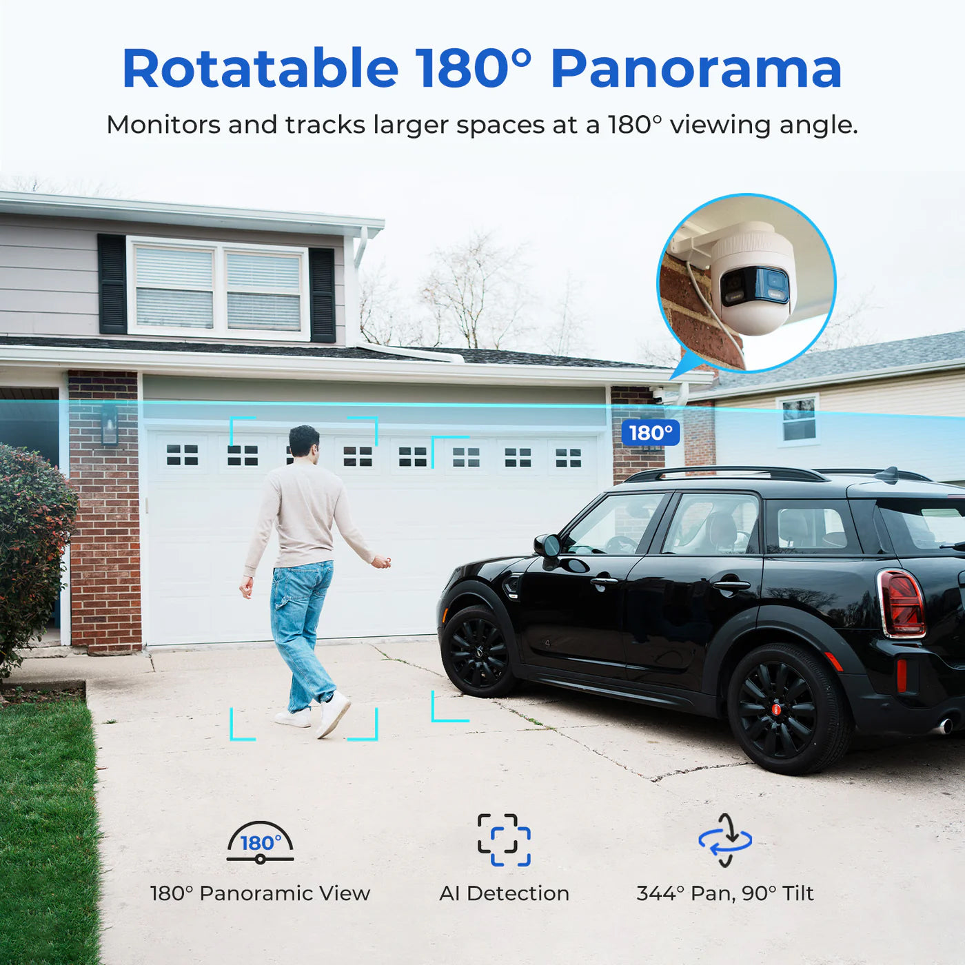 Övervakningskamera iMILAB EC6 Panorama, Wi-Fi, 3.5K, IP66, Utomhus CMSXJ115A