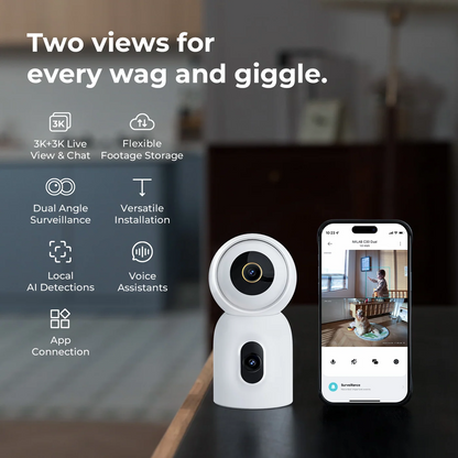 iMILAB C30 Dual övervakningskamera, Wi-Fi, 3K, inomhus CMSXJ111A