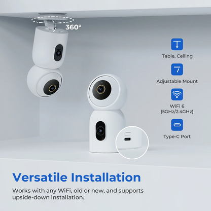 iMILAB C30 Dual övervakningskamera, Wi-Fi, 3K, inomhus CMSXJ111A