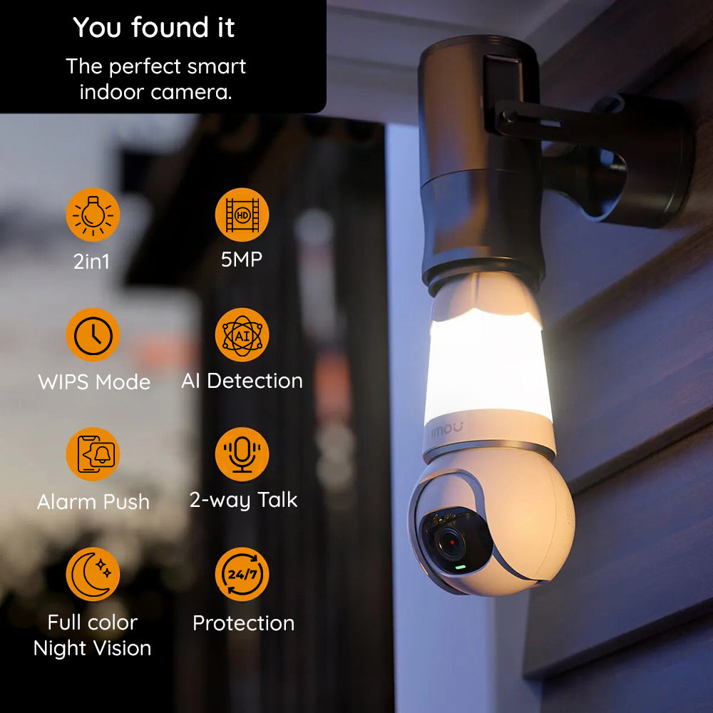 Övervakningskamera Imou Bulb, Wi-Fi, 2K, Inomhus IPC-S6DP-5M0WEB-E27