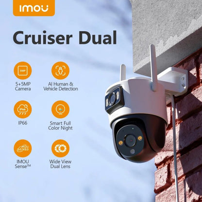 Övervakningskamera Imou Cruiser Dual, Wi-Fi, 2.8K + 2K, IP66, Utomhus IPC-S7XP-8M0WED-0360B